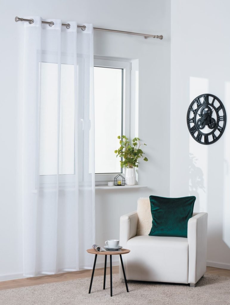 Firana Mira — biały, 140 × 260 cm, zdjęcie 1