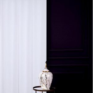 Firana Antique Chic — biały / czarny / złoty, 140 × 270 cm, zdjęcie 1
