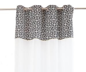 Firana Antique Chic — biały / czarny / złoty, 140 × 270 cm, zdjęcie 3