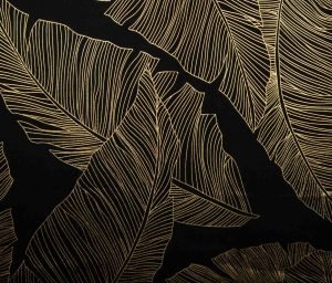 Zasłona Great Chic — czarny / złoty, 135 × 300 cm, zdjęcie 3