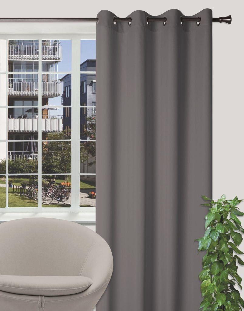 Zasłona Oxford — ciemnoszary, 140 × 260 cm, zdjęcie 1