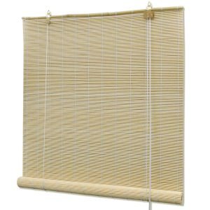 Roleta bambusowa vidaXL Splot drobny — Naturalny, 80 × 160 cm, zdjęcie 1