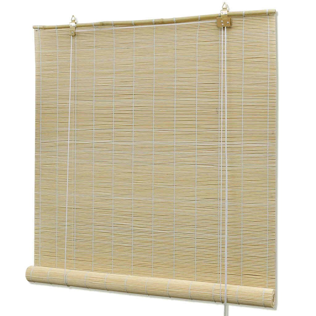 Roleta bambusowa vidaXL Splot drobny — Naturalny, 80 × 160 cm, zdjęcie 1