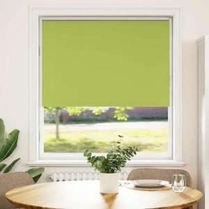 Roleta zaciemniająca vidaXL na uchwytach zaciskowych — Zielony, 115 × 130 cm, zdjęcie 1