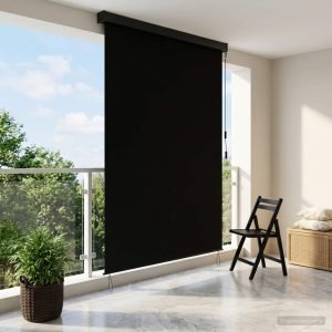 Roleta zewnętrzna vidaXL z korbą — Czarny, 60 × 250 cm, zdjęcie 1