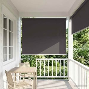 Roleta zewnętrzna vidaXL Poliester UV — Antracytowy, 100 × 140 cm, zdjęcie 1